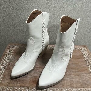 DV by Dolce Vita White Braided Heeled Boots
